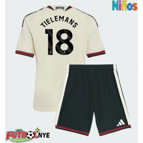 Camiseta Manchester United Youri Tielemans #18 Tercera Equipación para niños 2026-27 manga corta (+ pantalones cortos)